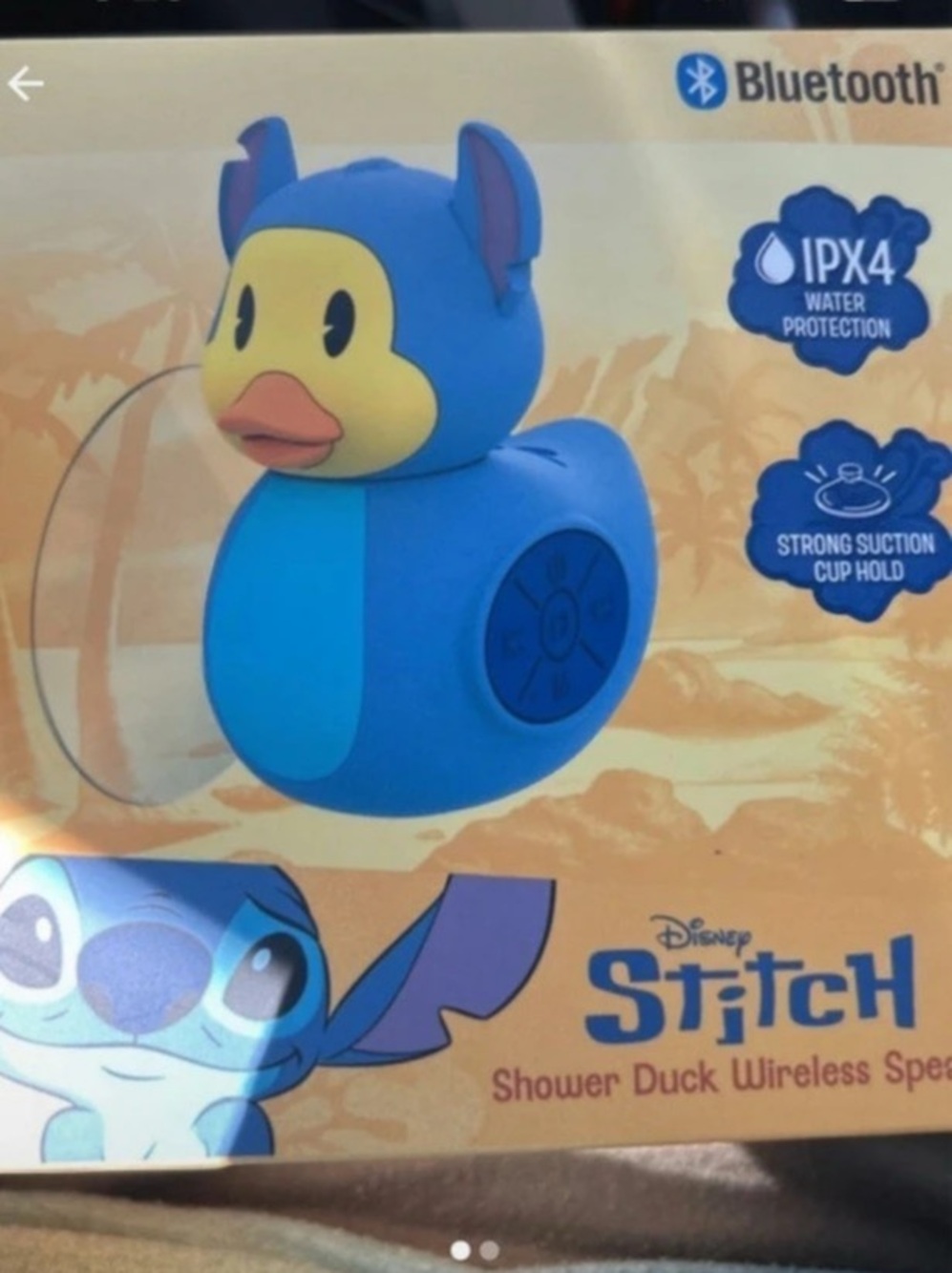 Disney Stitch Shower Duck Wireless Speaker Blue
